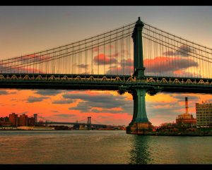 Burning Sky Manhattan Bridge. From Vagabondish