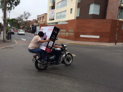 big screen TV motorbike