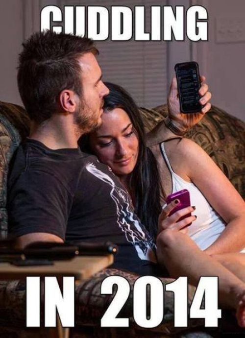 cuddling cell phone 2014 addiction