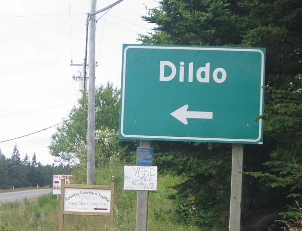 Dildo town sign Canada