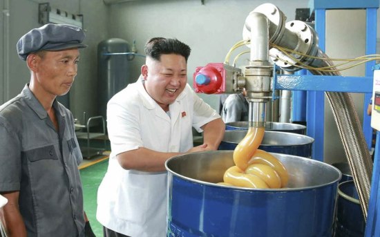 north korea kim turd factory inspection