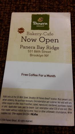 panera free coffee deal
