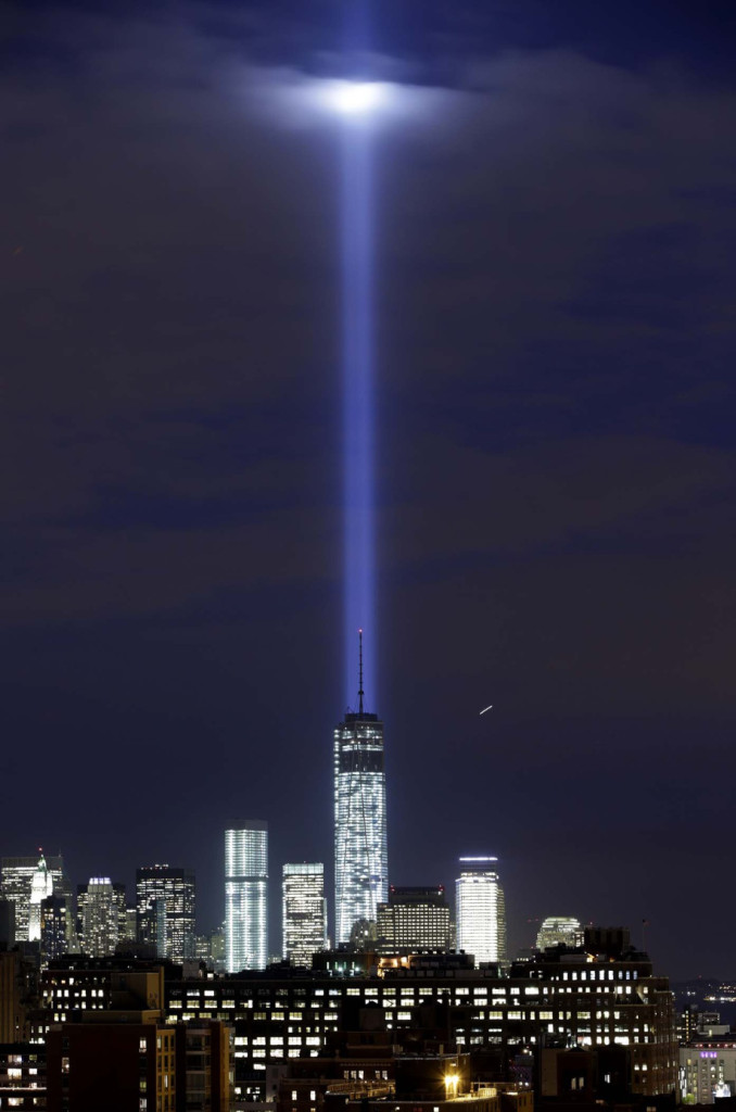 NYC World Trade Center 911 lights