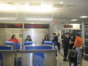 continental flight airline airplane boarding